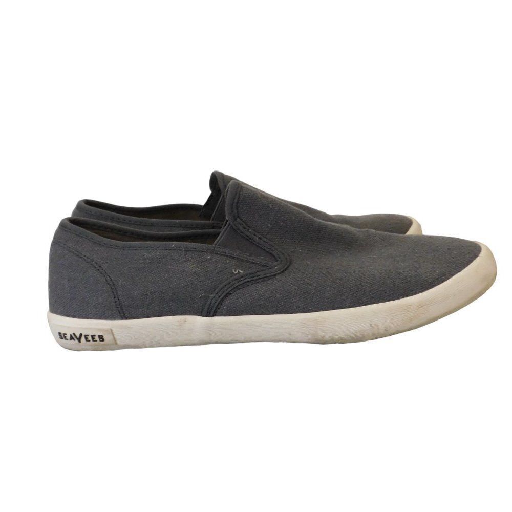 SEAVEES Baja Slip-On Loafers Sneakers mens sz 9 Gray Vintage Washed Linen